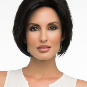 Women's Lexy Synthetic Short Black Human Hair Blend Wigs