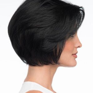 Women's Lexy Synthetic Short Black Human Hair Blend Wigs