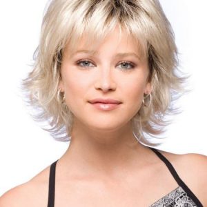 Women's Red Short Straight Synthetic Wig Basic Cap