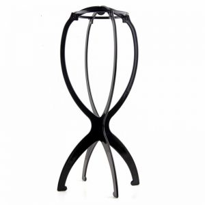 Black Folding Stable Wig Display Stand Mannequin Head Hat Stand