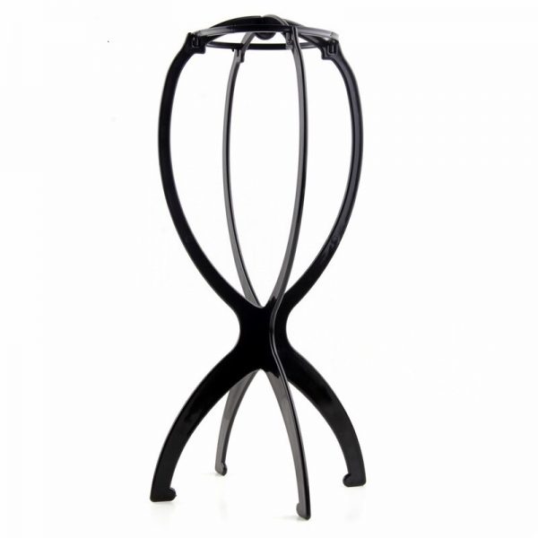 Black Folding Stable Wig Display Stand Mannequin Head Hat Stand