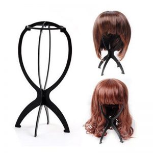 Black Folding Stable Wig Display Stand Mannequin Head Hat Stand