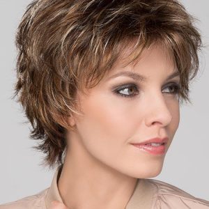 Women Sophisticated Short Curly Blonde Synthetic Wig Basic Cap