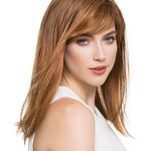 Mid-length Women Straight Synthetic Wig Mono Crown Brunette By Rooted