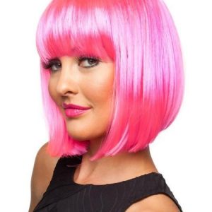 Best Colored Pink Doll Synthetic Wig Basic Cap For Halloween