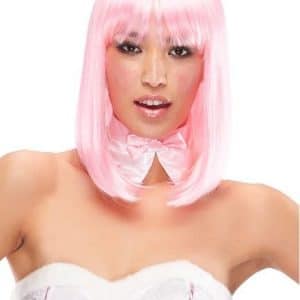 Women Doll Long Colored Synthetic Wig Basic Cap