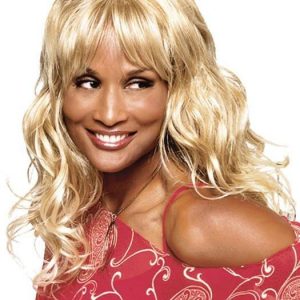 Long Curly Women Black African American Synthetic Wig Basic Cap