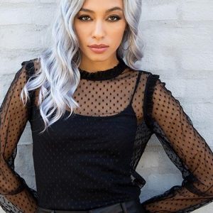 Women Long Curly New Synthetic Lace Front Wig Colored By Rooted