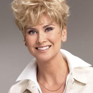 Women Short Blonde Falls & Half Synthetic Hair Topper