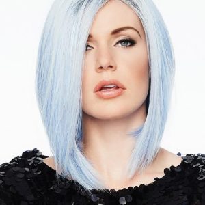 Women Short Straight Hf Synthetic Wig Basic Cap Colored By Rooted