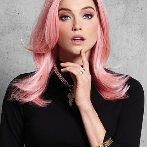 Women Straight Long Colored Synthetic Wig Basic Cap By Rooted