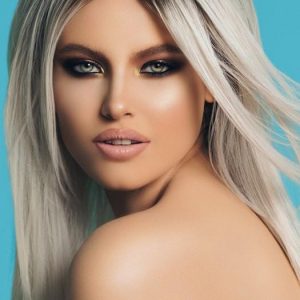 Women Mid-length Straight Whiteout Hf Synthetic Wig Basic Cap Colored