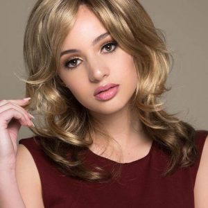Long Straight Women's Blonde Monofilament Synthetic Lace Front Wig