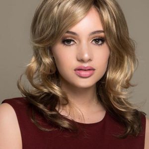 Long Straight Women's Blonde Monofilament Synthetic Lace Front Wig