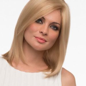 Mid-length Women's Monofilament Human Hair Lace Front Wig