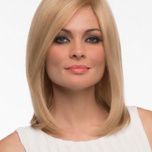 Mid-length Women's Monofilament Human Hair Lace Front Wig