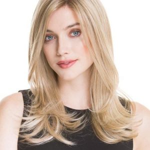 Women's Long Blonde Wavy Monofilament Synthetic / Human Hair Blend Wig