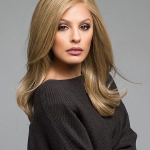 Women's Long Blonde Wavy Monofilament Synthetic / Human Hair Blend Wig