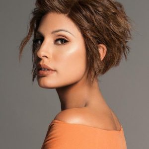 Women's Wavy Hand-tied Human Hair/Synthetic Blend Lace Front Wig