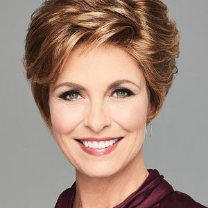 Short Straight Women's Synthetic Lace Front Wig Mono Part By Rooted