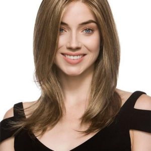 Mid-length Blonde Women's Monofilament Synthetic Lace Front Wig